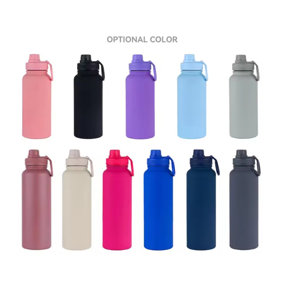 Outdoor 1L Stainless Steel Water Bottle with Portable Handle